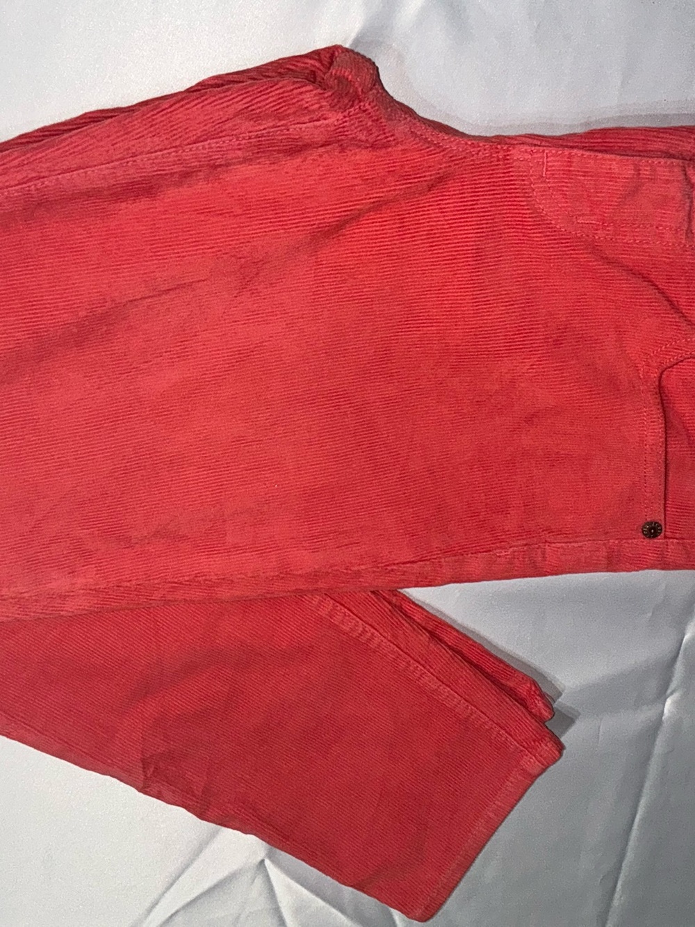 Coral Preppy Summer  silhouette Causal Corduroy Toothpick Ankle JCrew 28/6